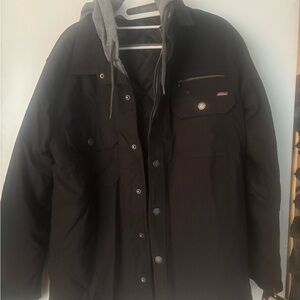 Dickies Black Military Field Jacket Durable Canvas